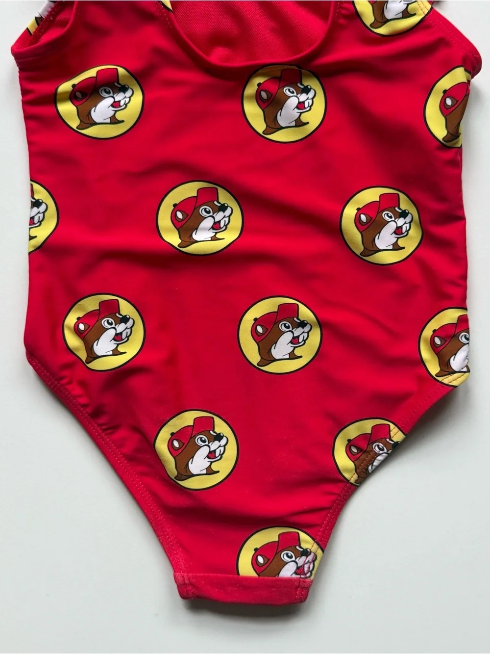 Buc-ees Girls Logo Mascot One-Piece Swimsuit - Size 3T
